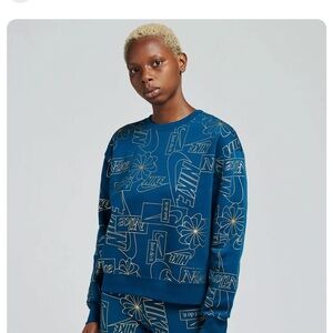 Nike Icon Clash AOP Crewneck sweatshirt pullover medium